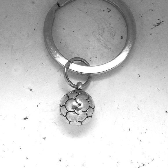 Miniature Soccer Ball Keyring Keychain - Picture 2 of 2